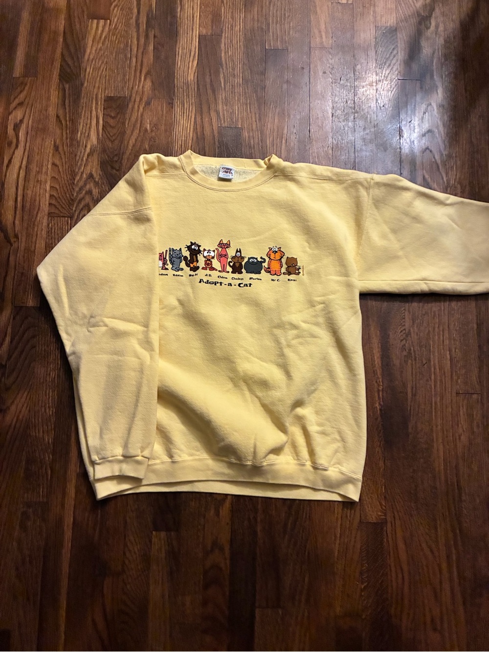 Vintage crazy shirts adopt a cat sweatshirt size large - Picture 1 of 4